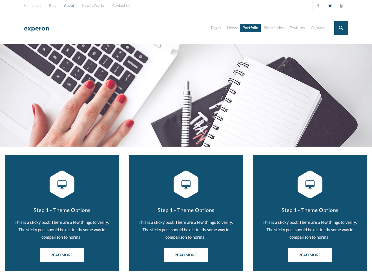 Experon Blog theme screenshot