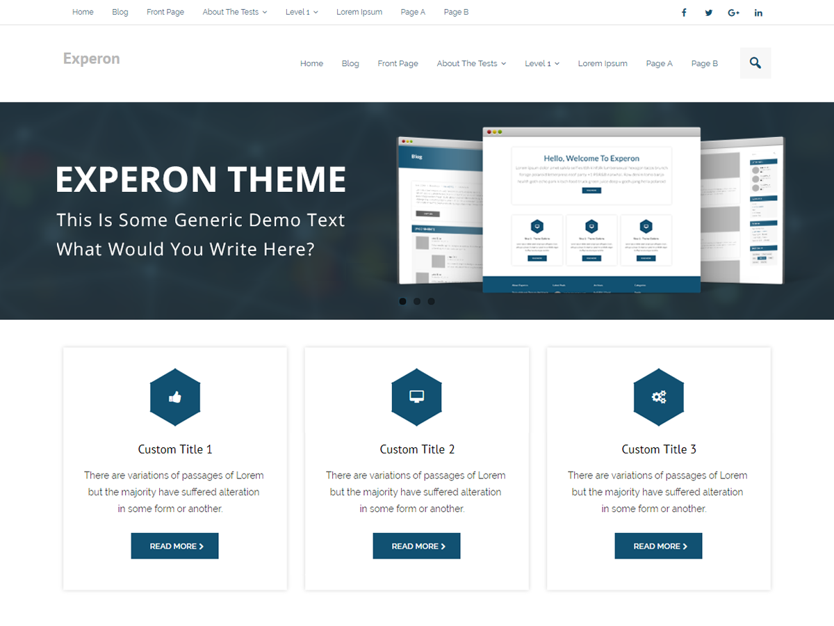 Experon Business theme screenshot