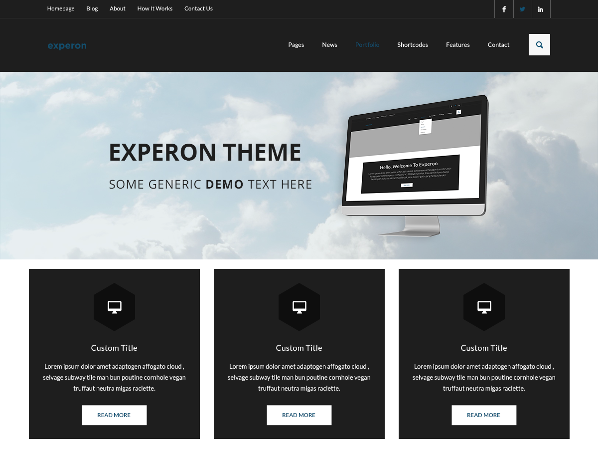 Experon Dark theme screenshot