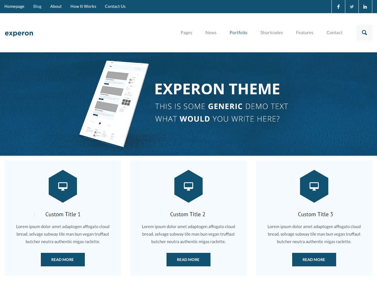 Experon eBusiness theme screenshot