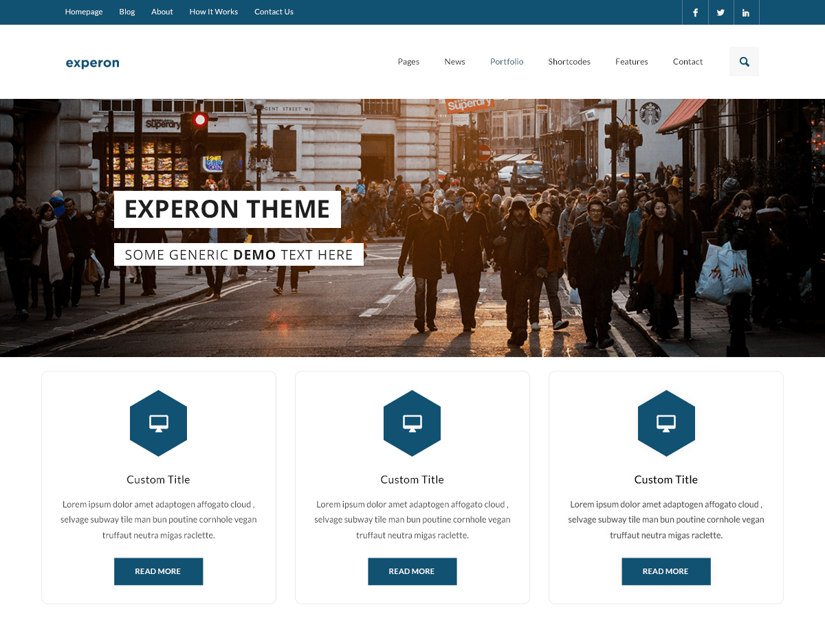 Experon eMagazine theme screenshot