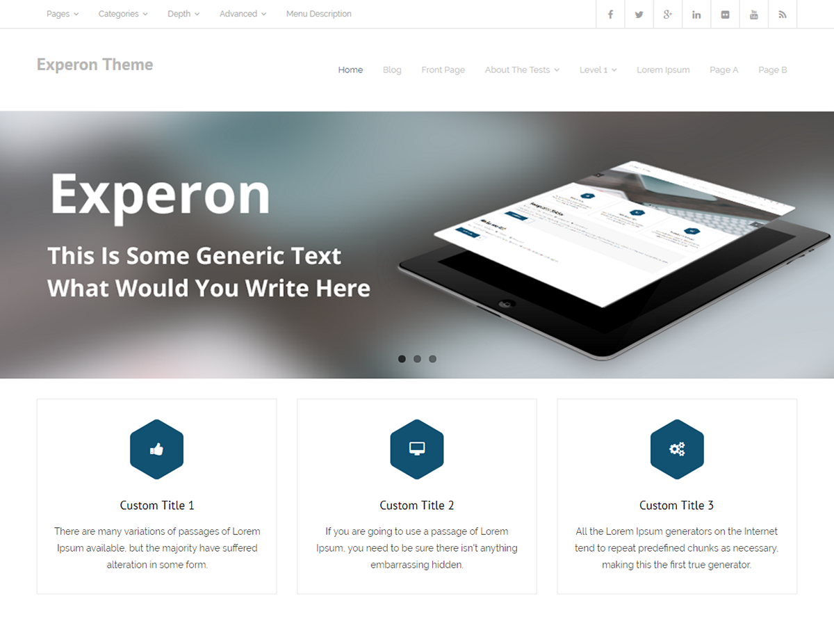 Experon theme screenshot