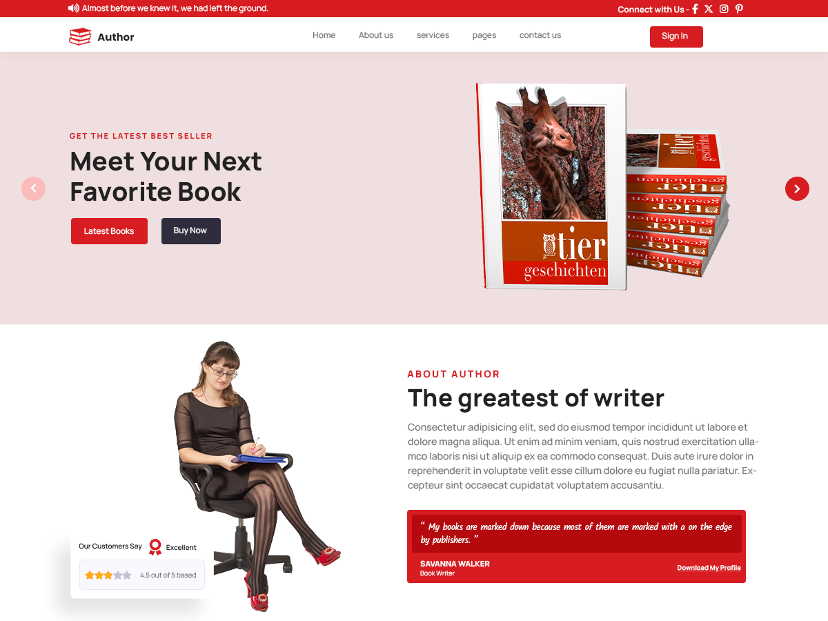 Expert Author theme screenshot