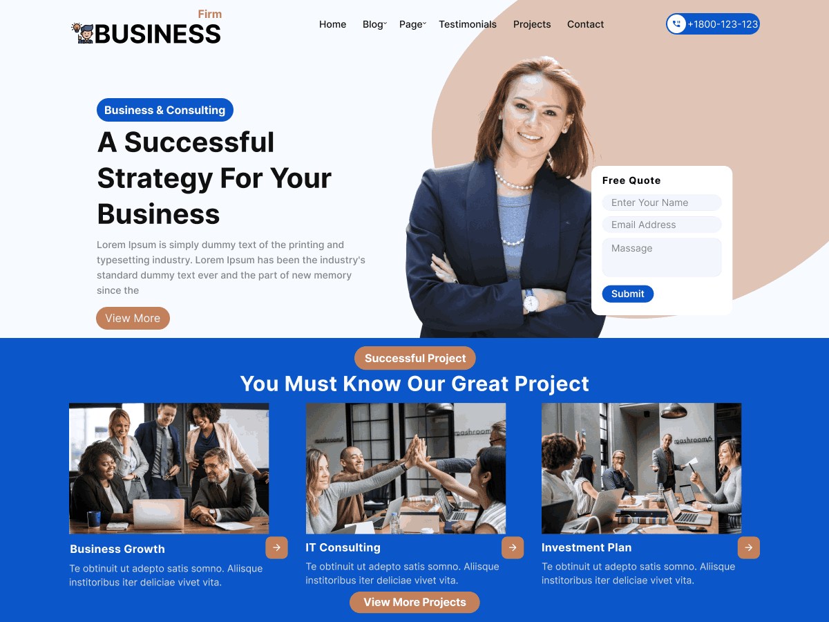 Expert Business Advisor theme screenshot