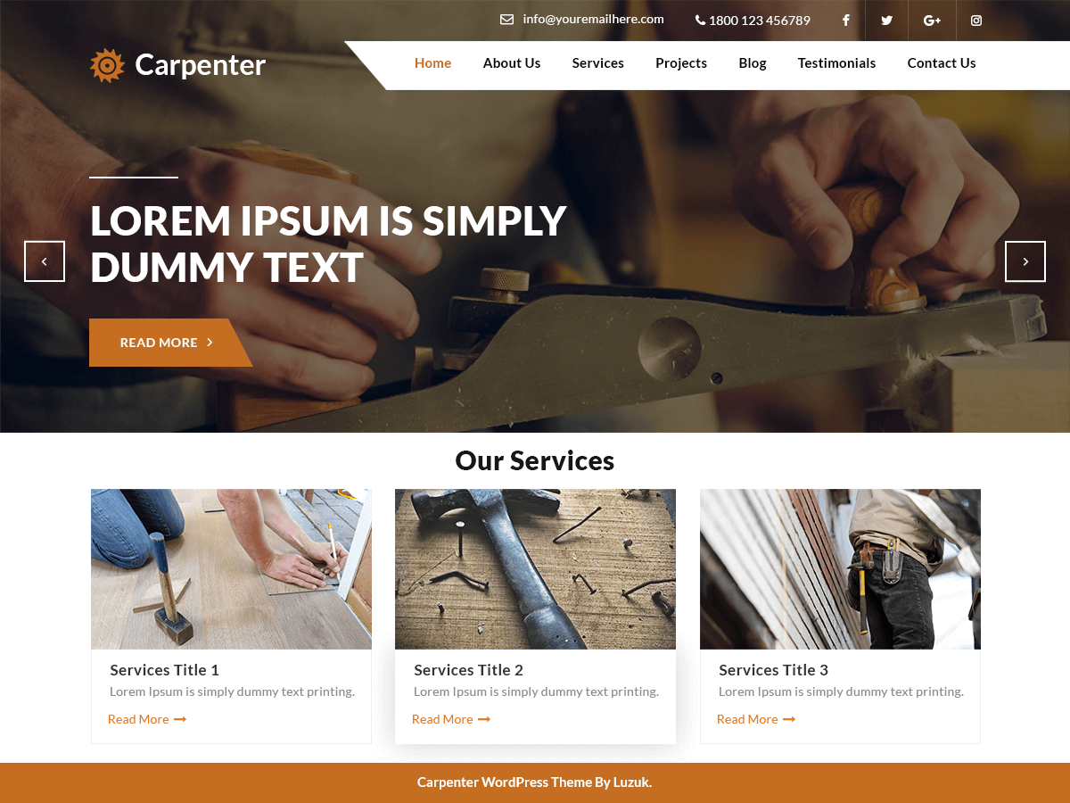 Expert Carpenter theme screenshot