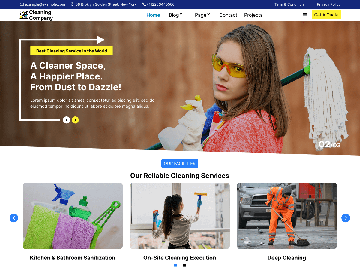 Expert Cleaning theme screenshot