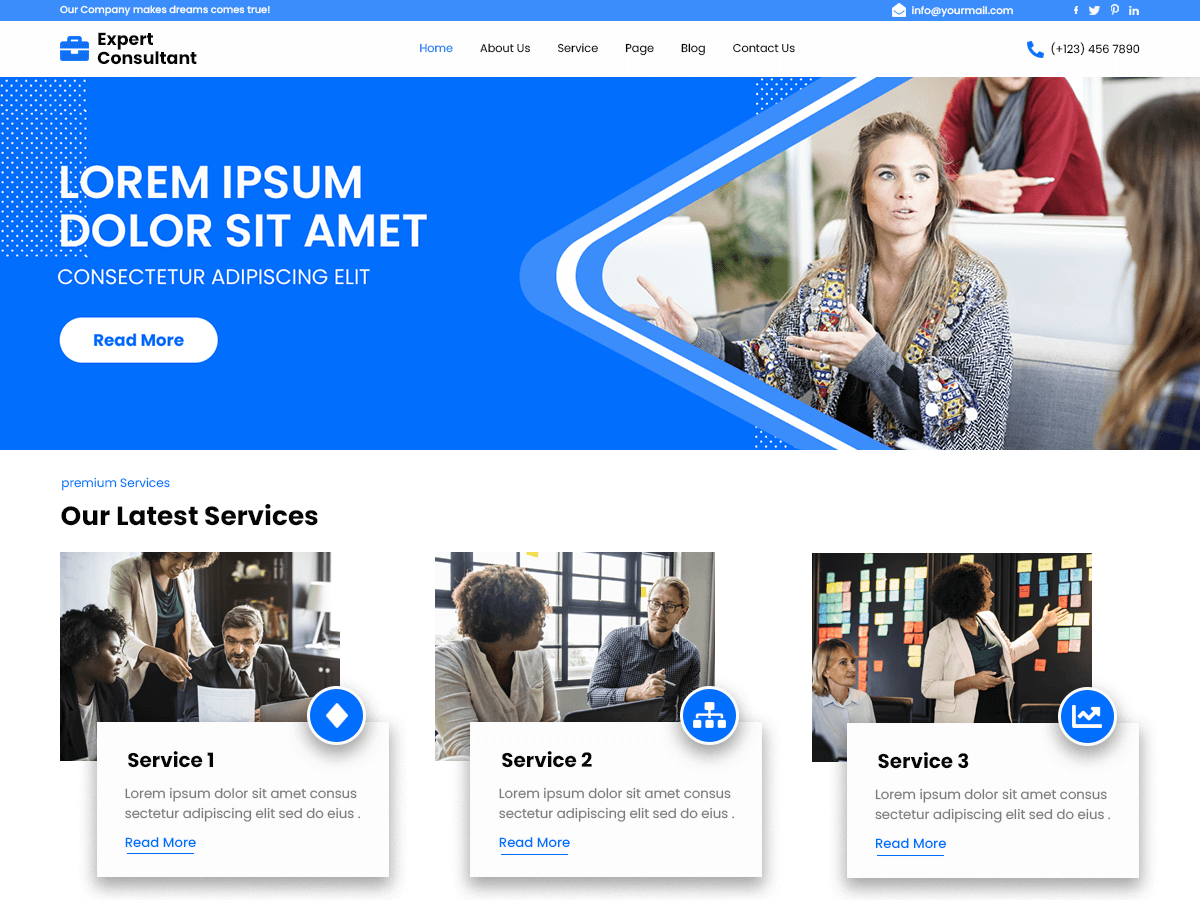 Expert Consultant theme screenshot