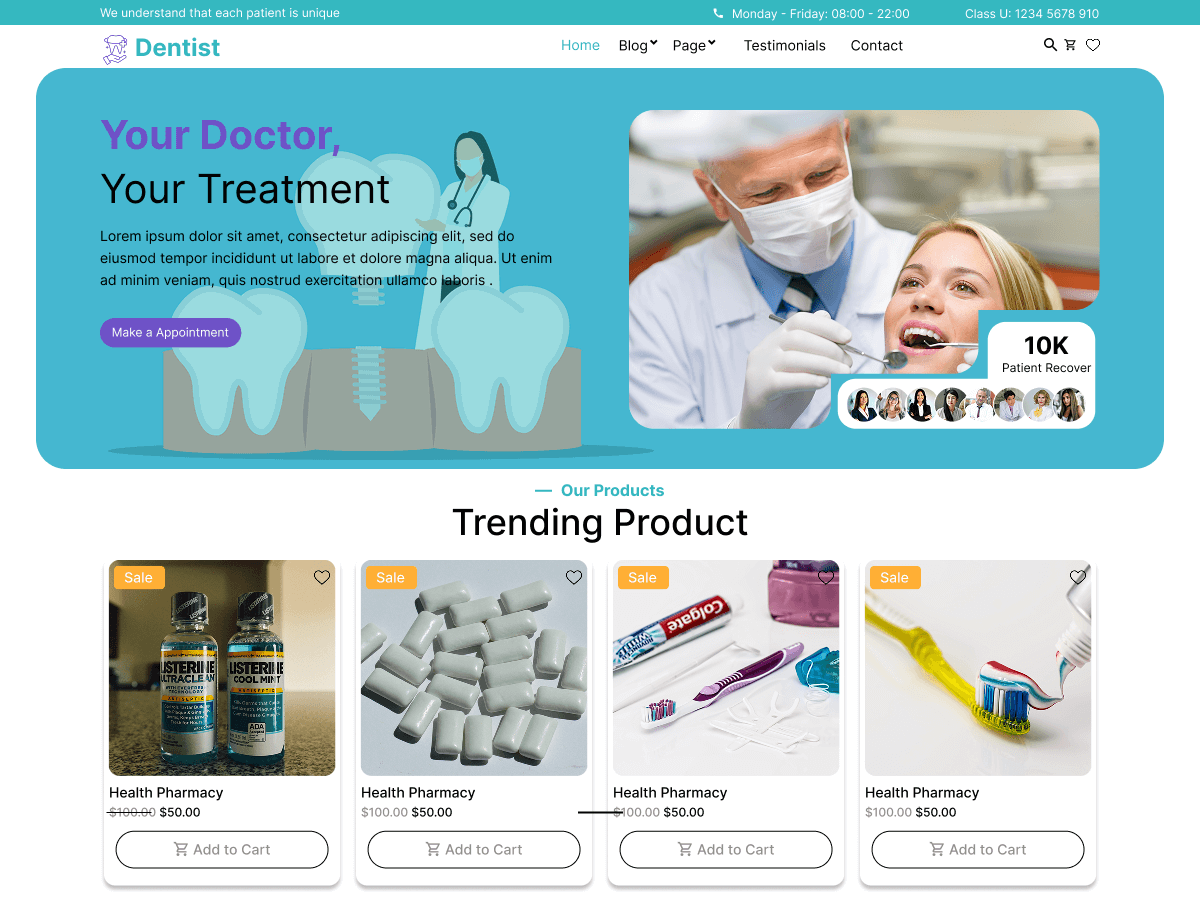 Expert Dental Specialist theme screenshot