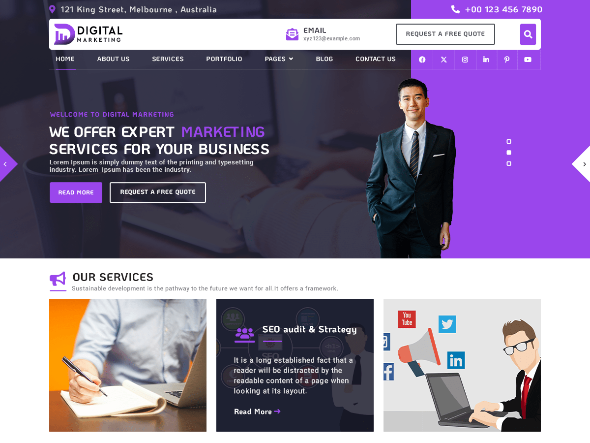 Expert Digital Agency theme screenshot