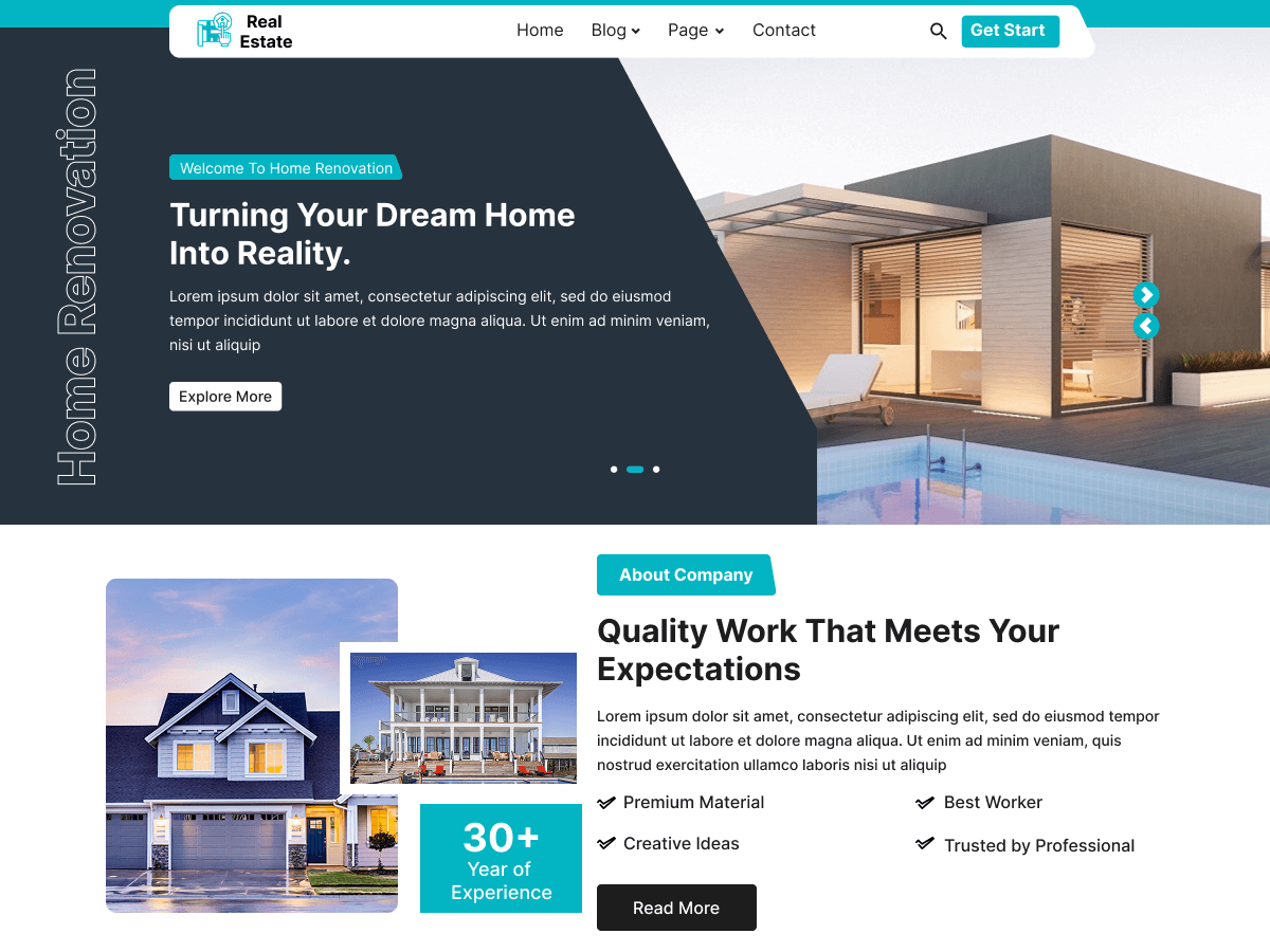 Expert Estate Manager theme screenshot