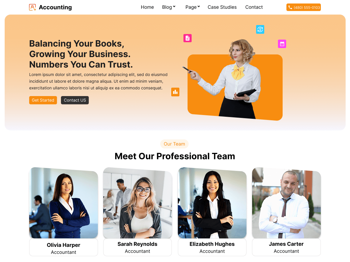 Expert Finance Manager theme screenshot