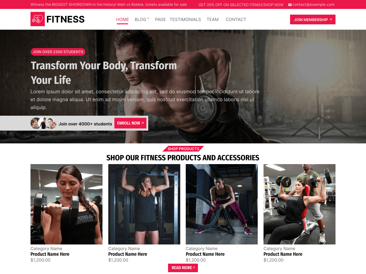Expert Fitness Trainer theme screenshot