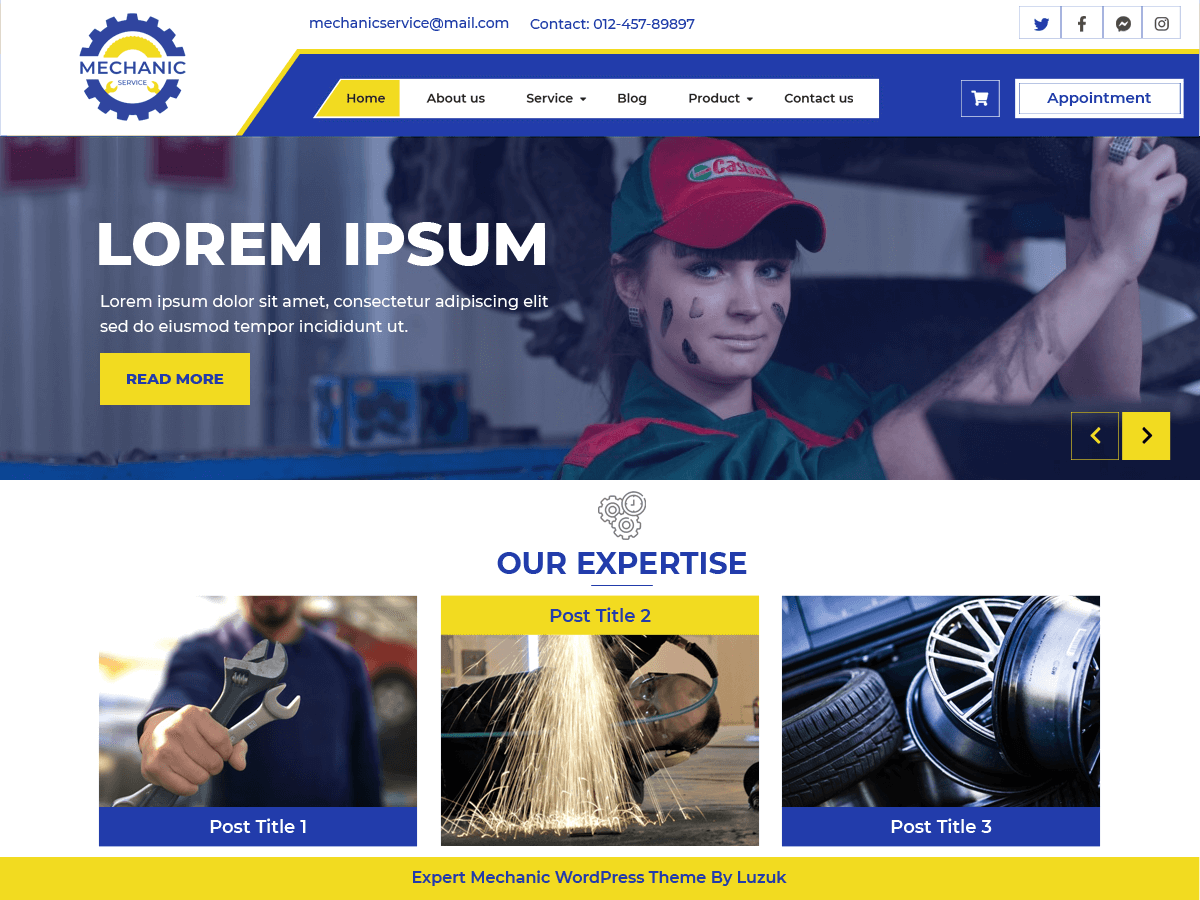 Expert Mechanic theme screenshot