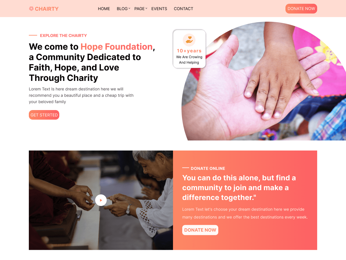 Expert NGO Volunteer theme screenshot