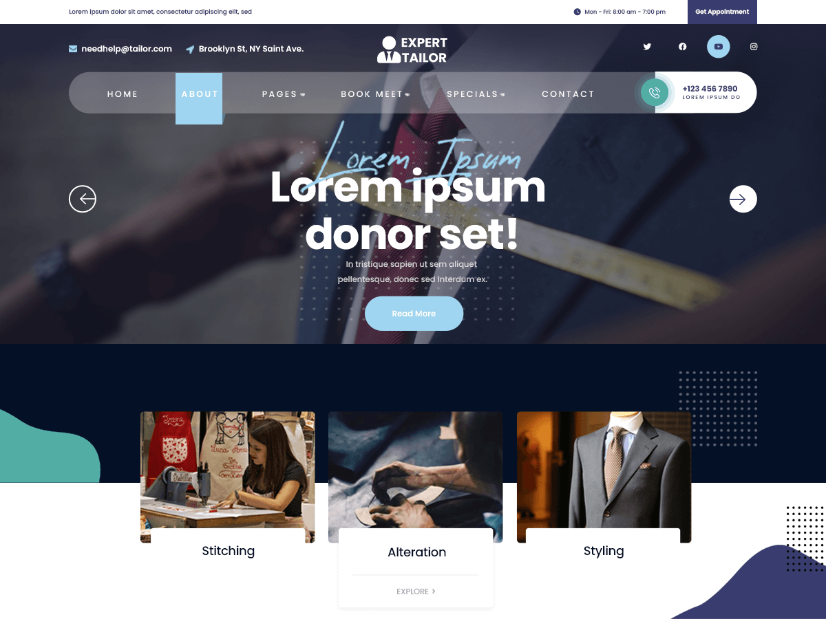 Expert Tailor theme screenshot