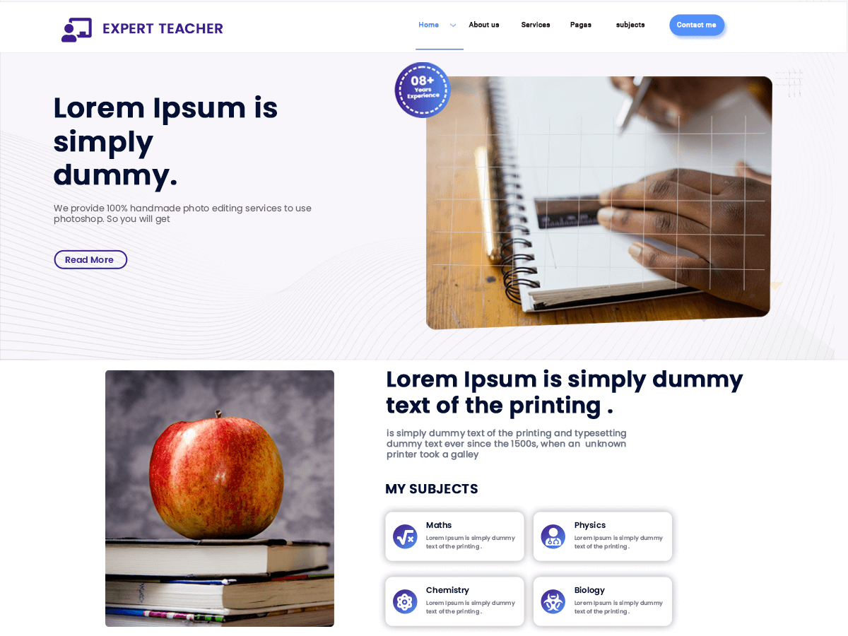 Expert Teacher theme screenshot