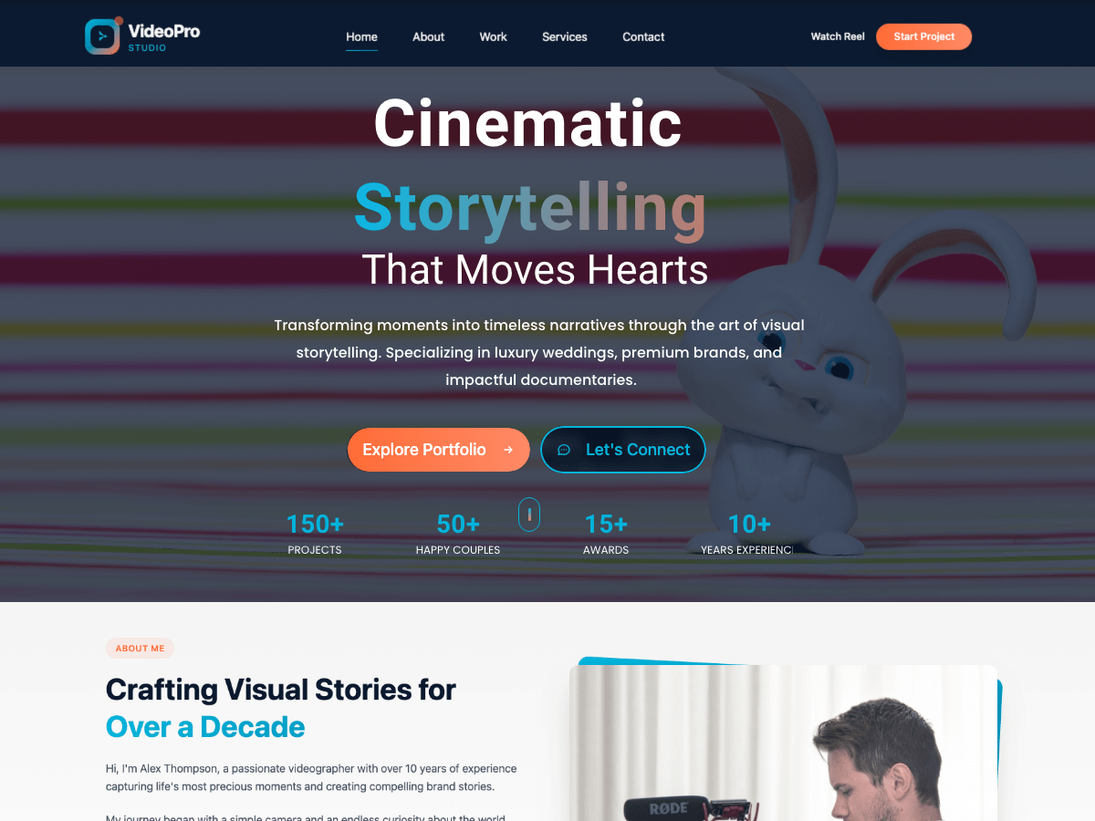 Expert Videographer Studio theme screenshot