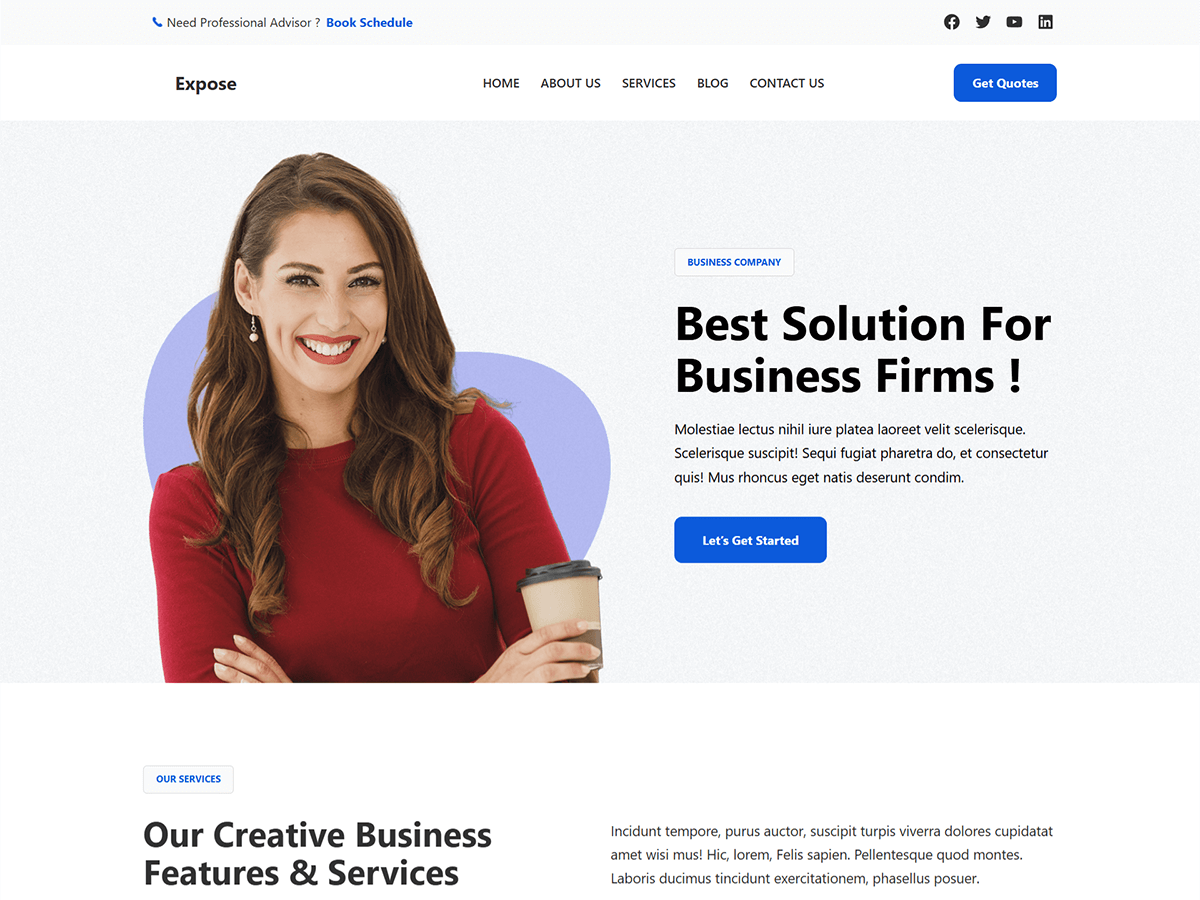 Expose Business theme screenshot