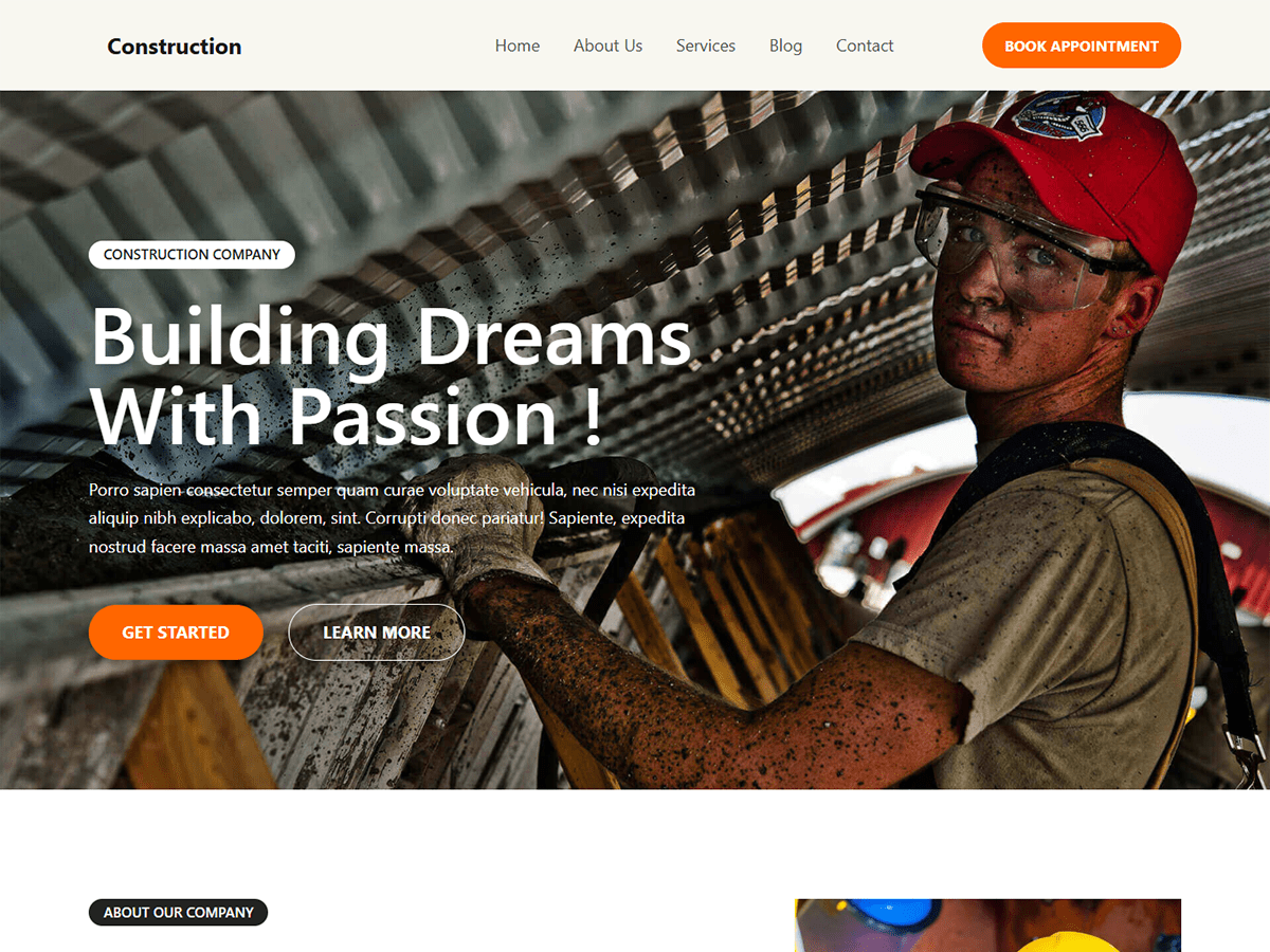 Expose Construction theme screenshot