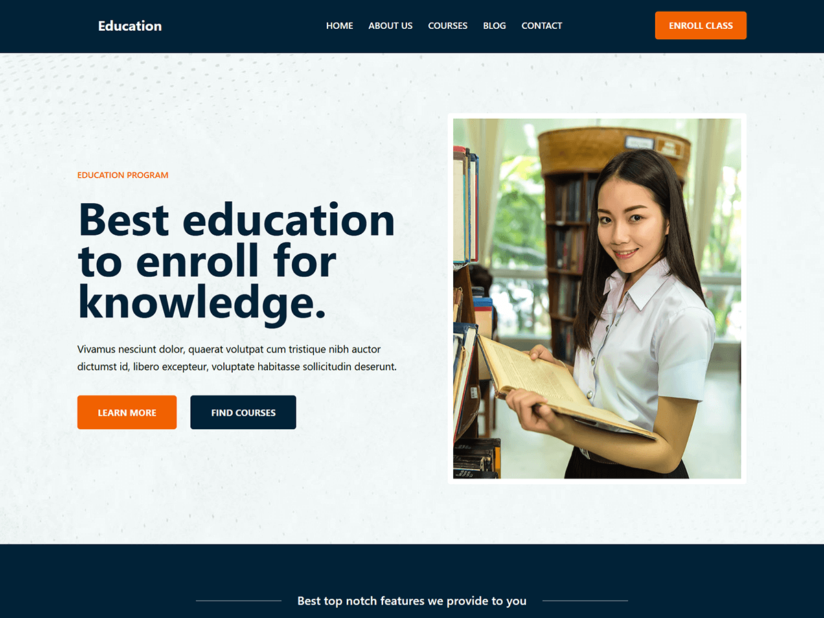 Expose Education theme screenshot