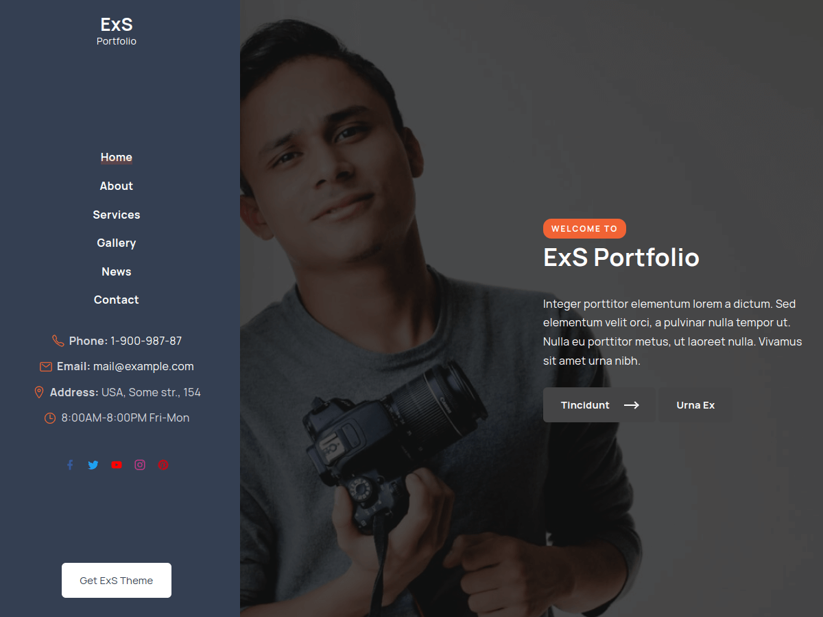 ExS Portfolio theme screenshot