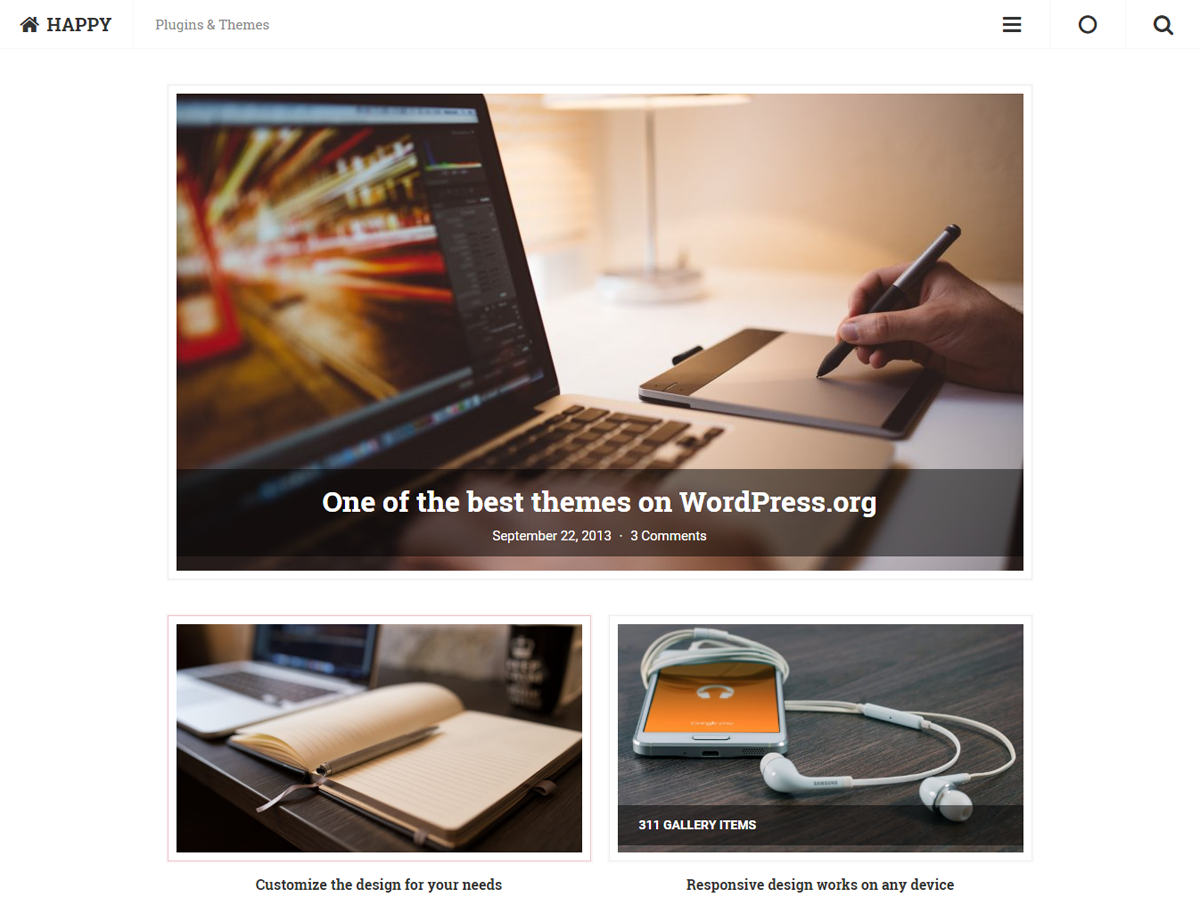 Extant theme screenshot