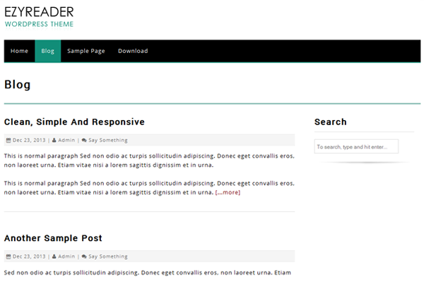 EzyReader theme screenshot