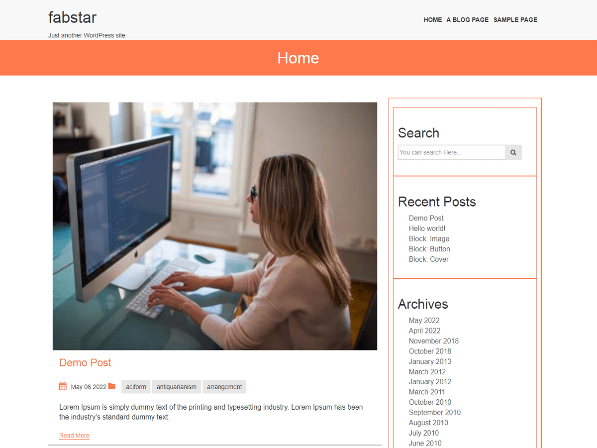 fabstar theme screenshot