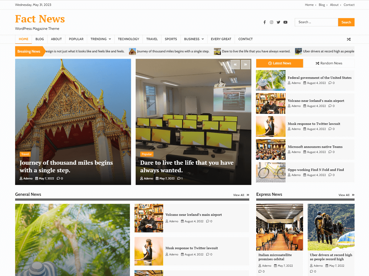 Fact News theme screenshot