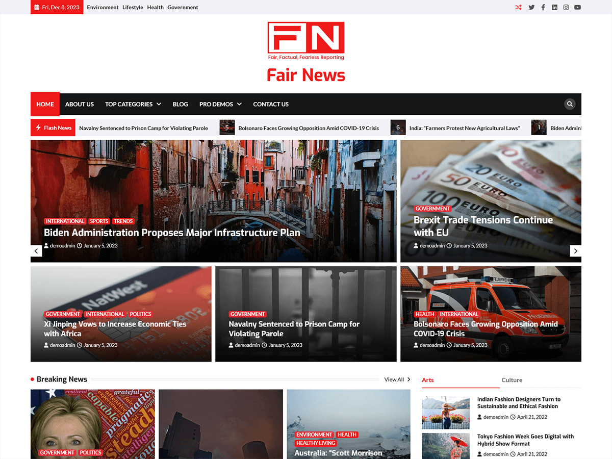 Fair News theme screenshot
