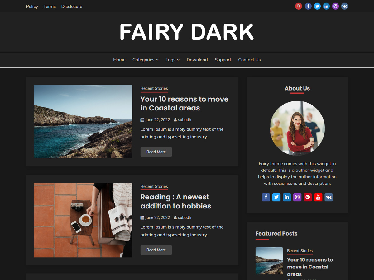 Fairy Dark theme screenshot