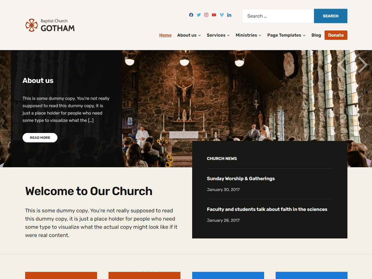 Faith theme screenshot