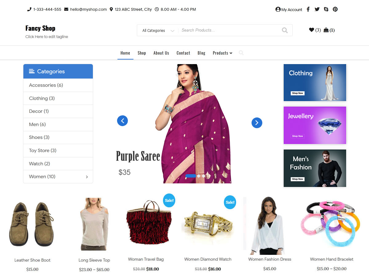 Fancy Shop theme screenshot