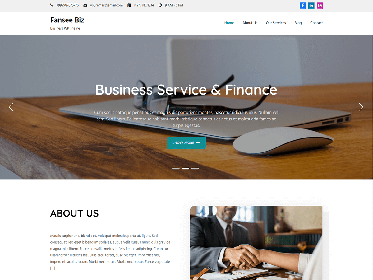 Fansee Biz theme screenshot