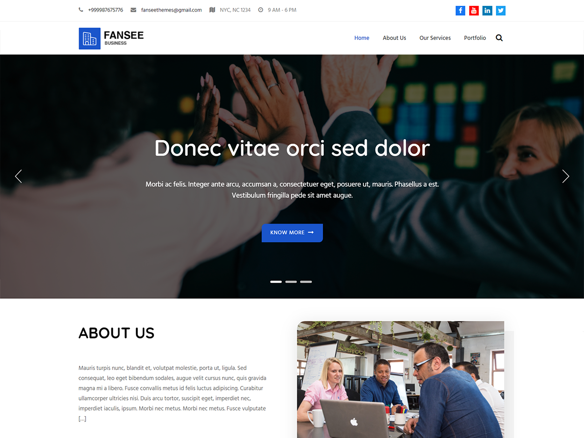 Fansee Business Lite theme screenshot