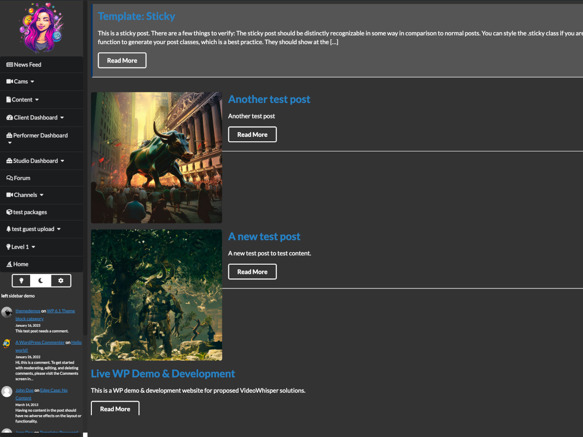 FansPaysite theme screenshot