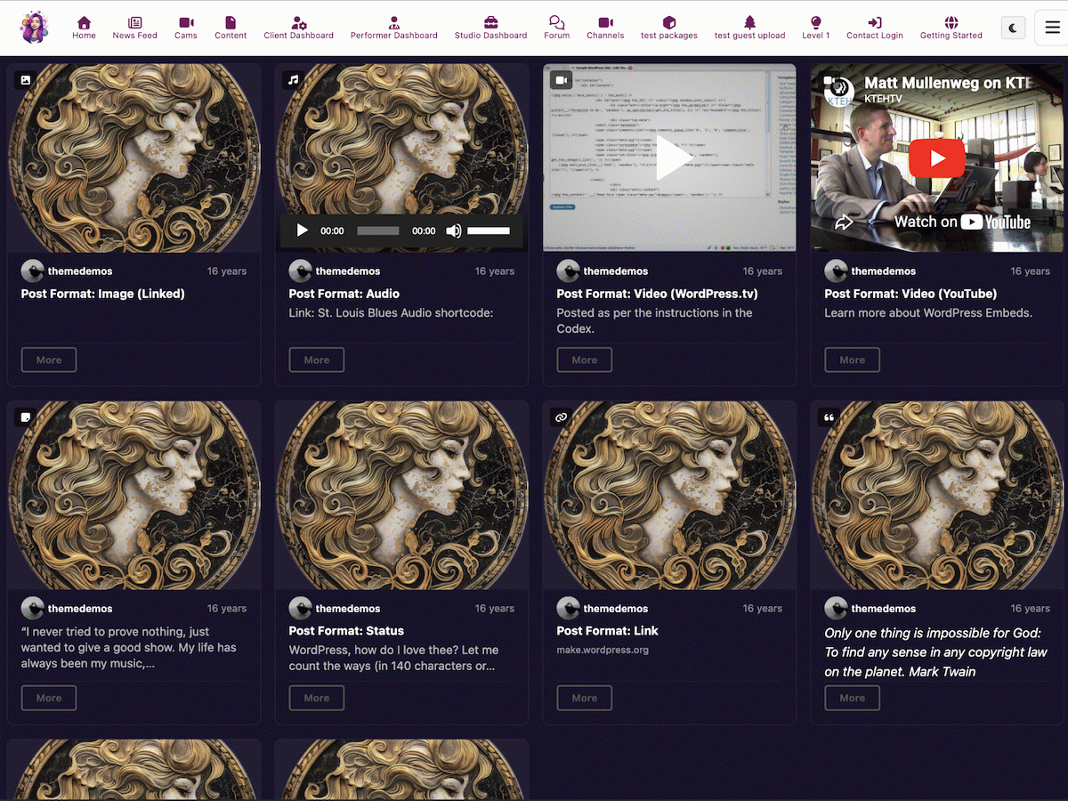 FansPaysite theme screenshot