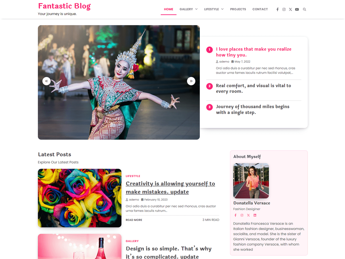Fantastic Blog theme screenshot