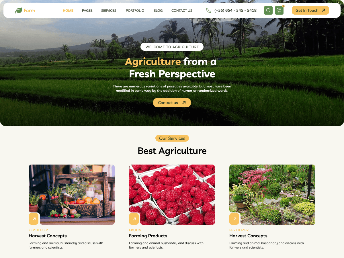 Farm Cultivation theme screenshot