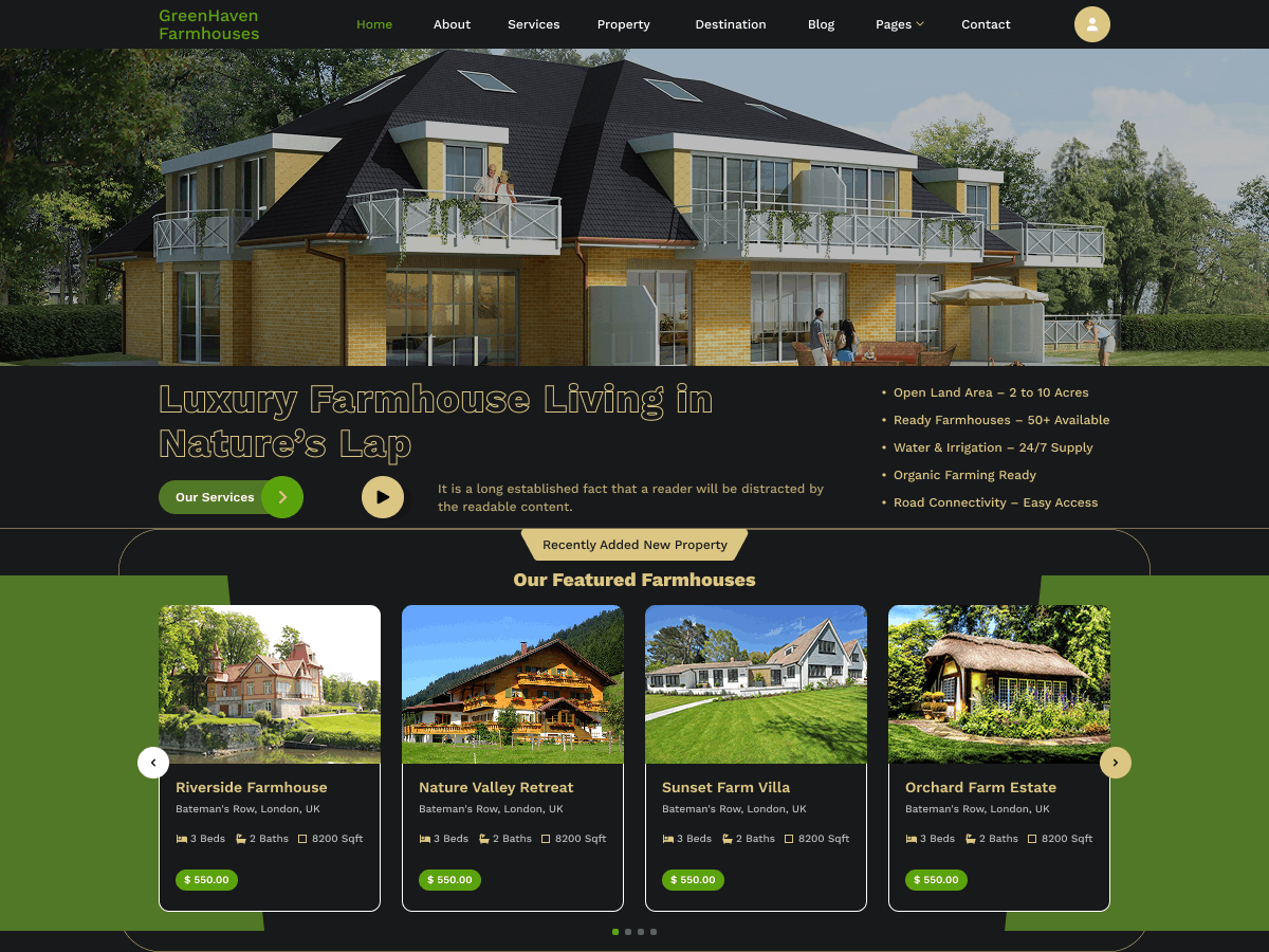 Farmhouse Rental theme screenshot