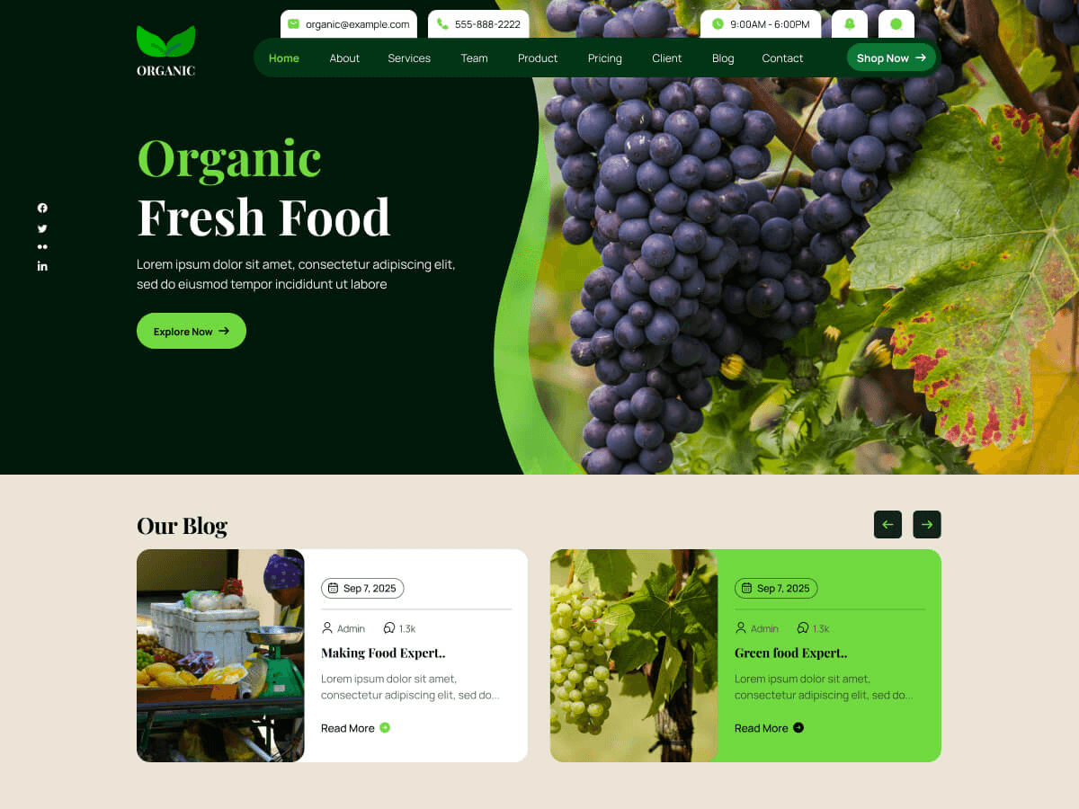 Farming Store theme screenshot