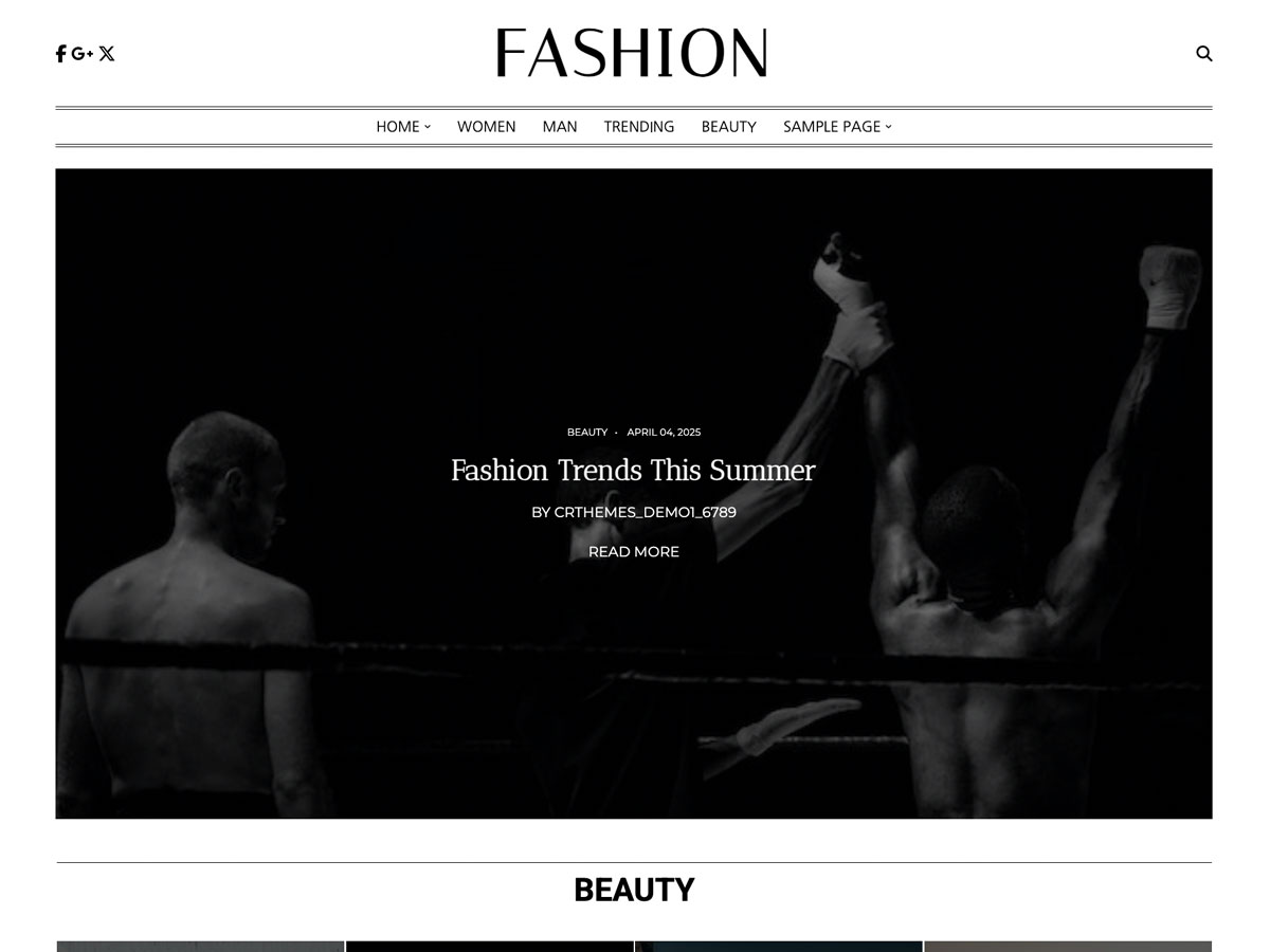 Fashion Blog Magazine theme screenshot
