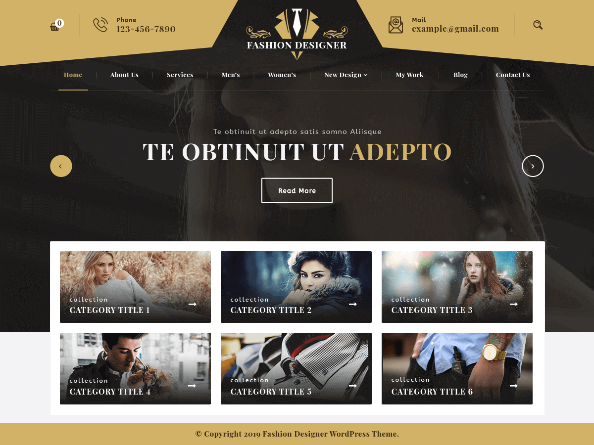 Fashion Designer theme screenshot