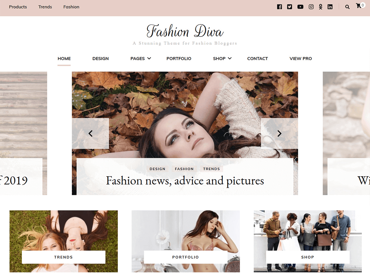 Fashion Diva theme screenshot