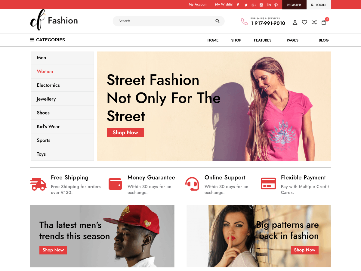 Fashion Ecommerce Zone theme screenshot
