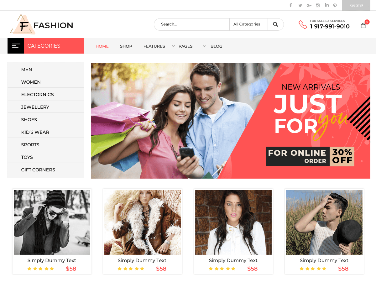 Fashion Estore theme screenshot