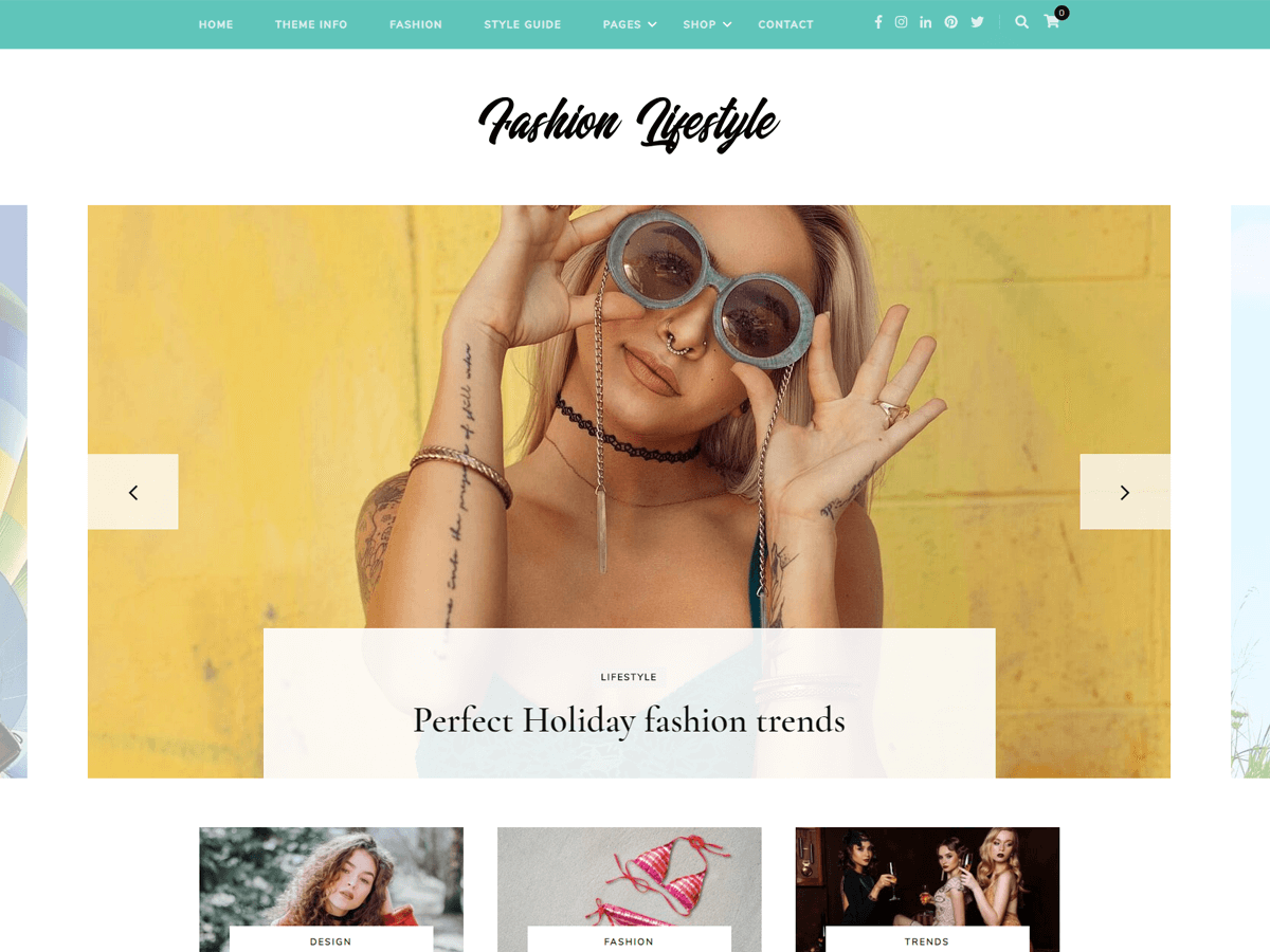 Fashion Lifestyle theme screenshot