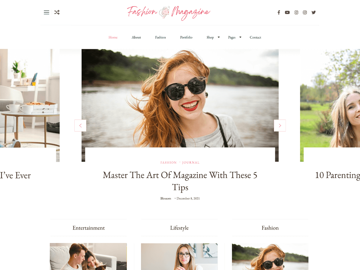 Fashion Magazine theme screenshot