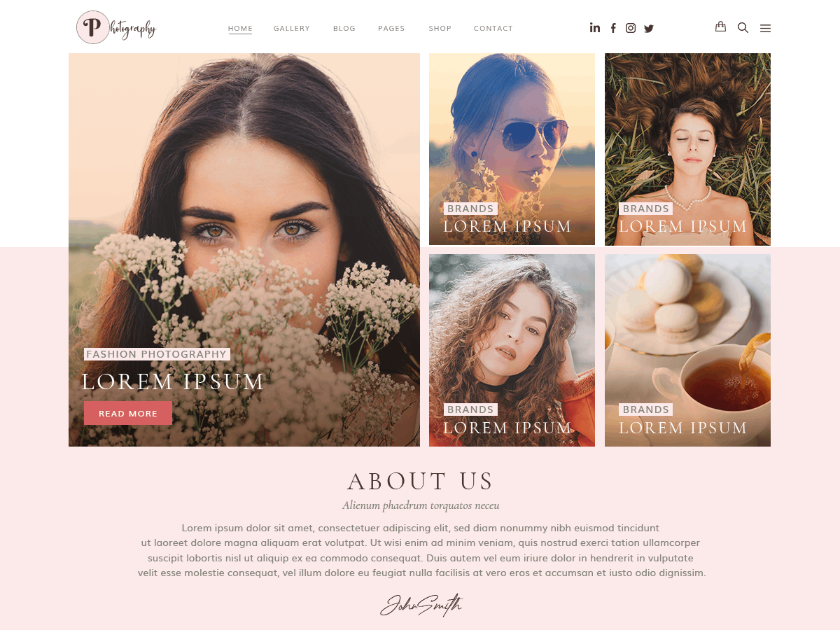 Fashion Photography theme screenshot