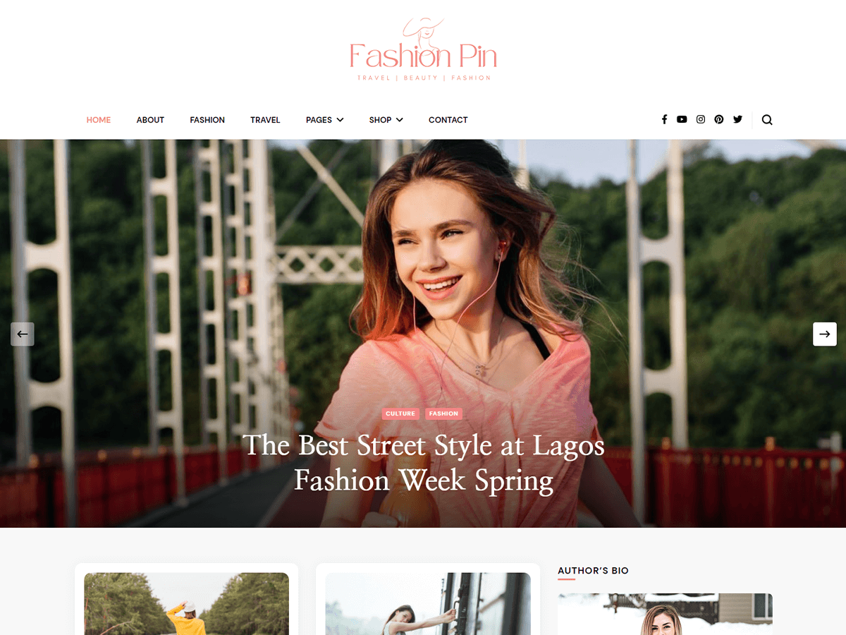 Fashion Pin theme screenshot